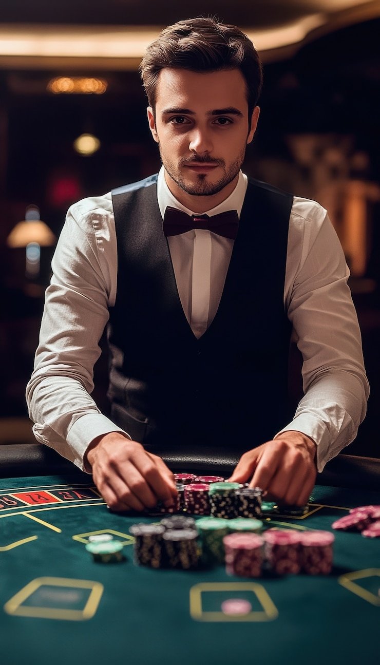 Live dealer at lunar778 login blackjack table with multiple camera angles